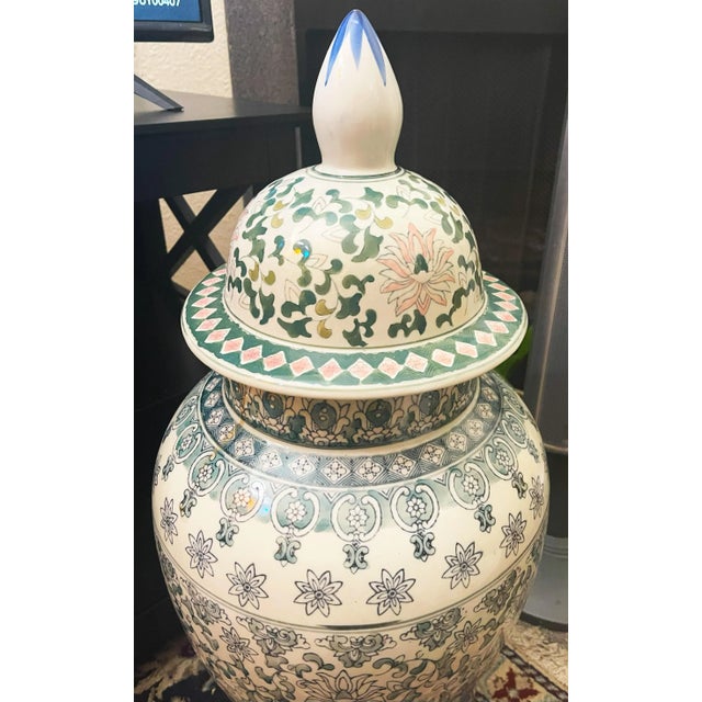 Mid-Century Majestic 145 Lbs. Earthenware Chinese Urn For Sale - Image 4 of 4