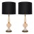 Pair Archimede Seguso for Marbro Lamp Co. Opalescent Twisted Murano Glass Table Lamps 1960s For Sale