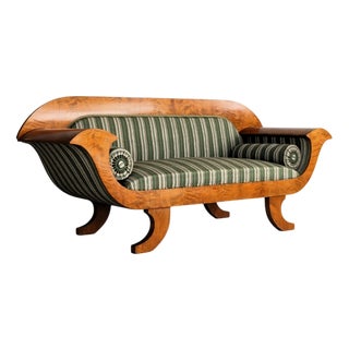 Vintage Biedermeier Style Sofa Bench, 1960s For Sale