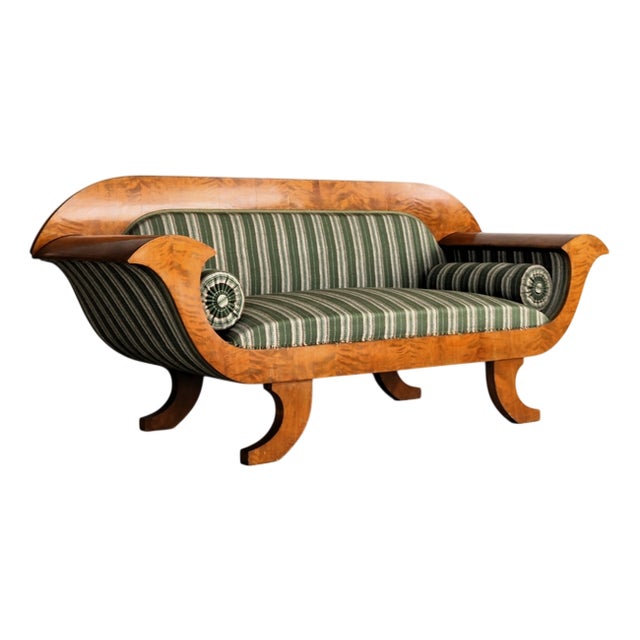Vintage Biedermeier Style Sofa Bench, 1960s For Sale