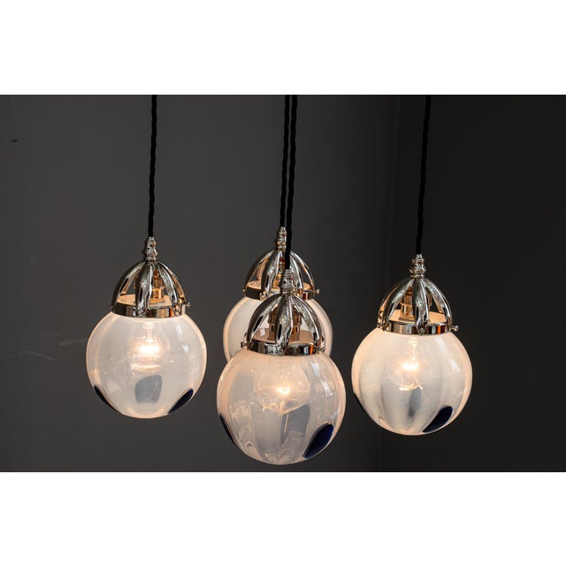 Secession Chandelier attributed to Bakalowits & Sohne for Koloman Moser, 1903 For Sale - Image 11 of 18