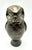 Offered is a mid 20th Century stylized patinated brass perched owl paperweight with circular ringed eyes, a distinct beak,...