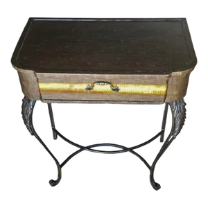 Late 20th Century Reptillian Snakeskin Side Accent Table
