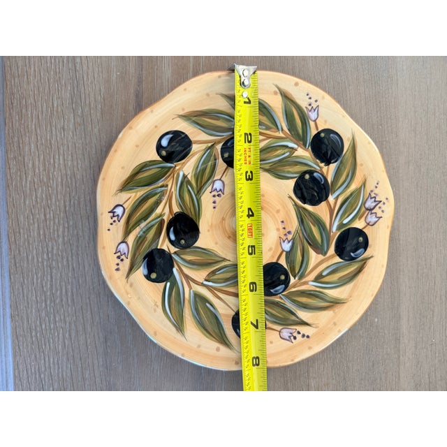 Vintage Provincial Olives Ceramic Trivet For Sale - Image 4 of 4