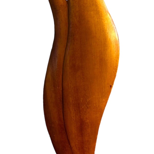 Val Robbins 1960s Mid Century Danish Modern Teak Hand Carved Double Bird Sculpture For Sale - Image 4 of 7