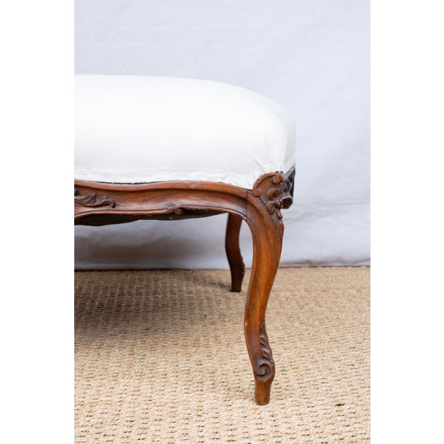 Early 20th Century Antique French Upholstered Ottoman For Sale - Image 5 of 6