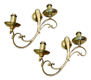 Bronze Wall Lights, 1900s, Set of 2
