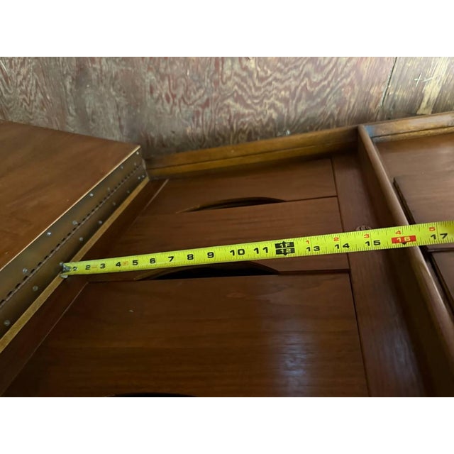 Mid Century Modern Walnut 74” Dresser by Bassett For Sale - Image 16 of 18