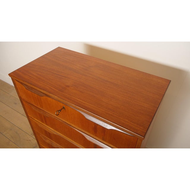 Vintage Danish Chest of Drawers in Teak attributed to Klaus Okholm For Sale - Image 5 of 12