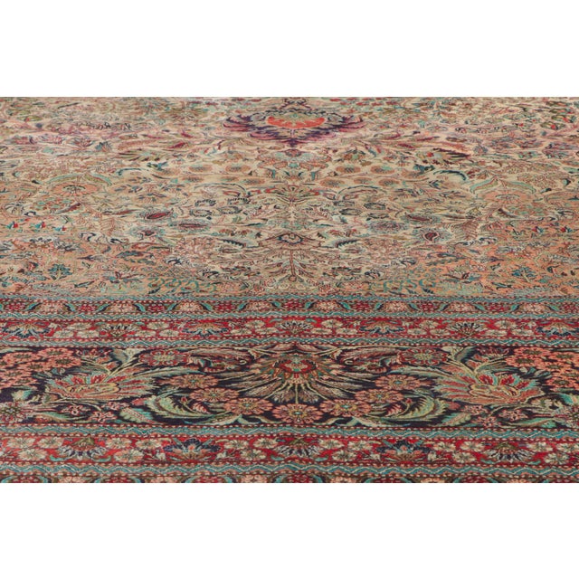 Late 20th Century Vintage Chinese Silk Tabriz Rug, 11'11 X 18'02 For Sale - Image 5 of 11