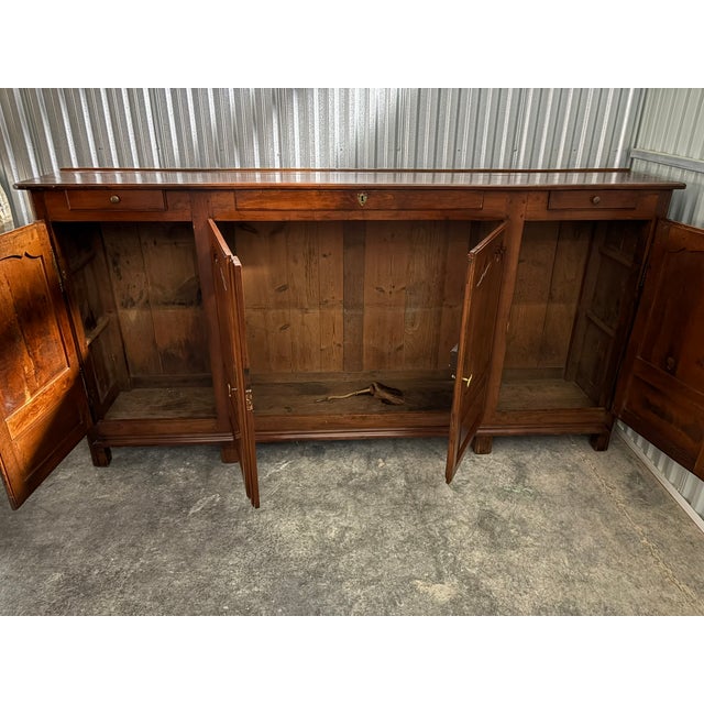 French Country Country French Oak Enfilade With Three Drawers & Three Cabinet Doors, 18th Century For Sale - Image 3 of 12