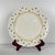 Set of 6 Gien dinner plates, Primefleur design, "Constellation" pattern, 1950 Green stars and orange rim on a white/cream...