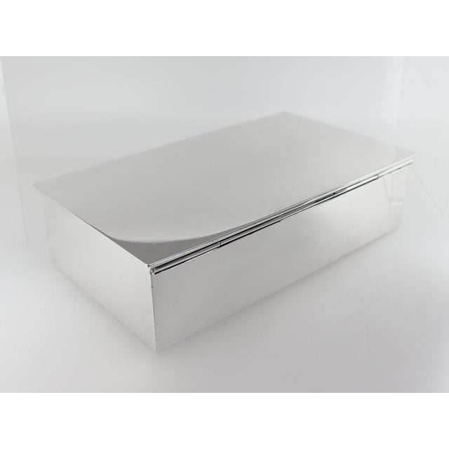 Mid-Century Tiffany & Co. Sterling Silver Wood Lined Dresser or Table Box For Sale - Image 9 of 18