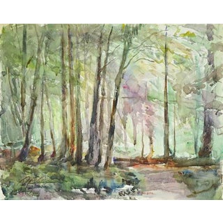Carlo Ravagnan, In the Wood, 1968, Watercolor on Paper For Sale
