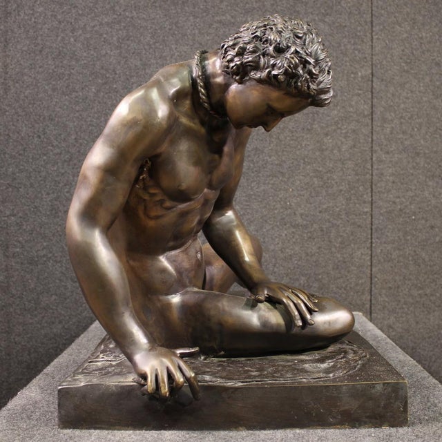 Italian Artist, Sculpture of Dying Gaul, 1920, Bronze For Sale - Image 11 of 13