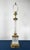 Vintage Neoclassical Diamond-Cut Crystal & Brass Ionic Column Table Lamp For Sale - Image 9 of 10