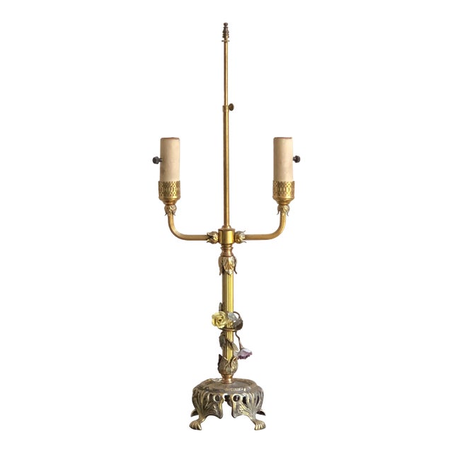 Circa 1920 French-Style Candelabra Table Lamp For Sale