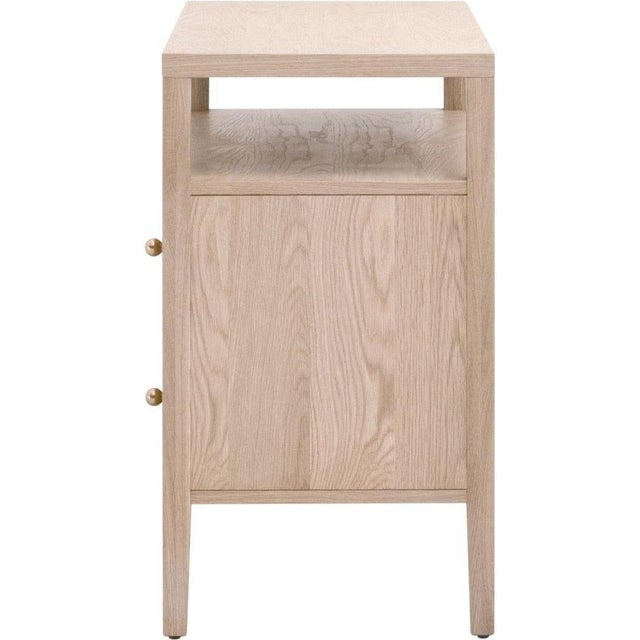 Transitional Highland Open Shelf 2-Drawer Natural Oak Nightstand For Sale - Image 3 of 8