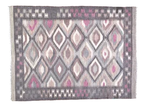 Afghan Hand Made Organic Wool Maimana Kilim,4'7"x6'2"