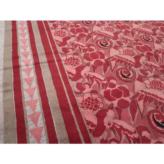 Art Deco Galerie Shabab Collection Mid-20th Century Belgian Art Deco Room Size Carpet For Sale - Image 3 of 8