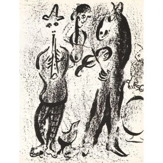 1963 Marc Chagall Original Lithograph Inerant Players For Sale