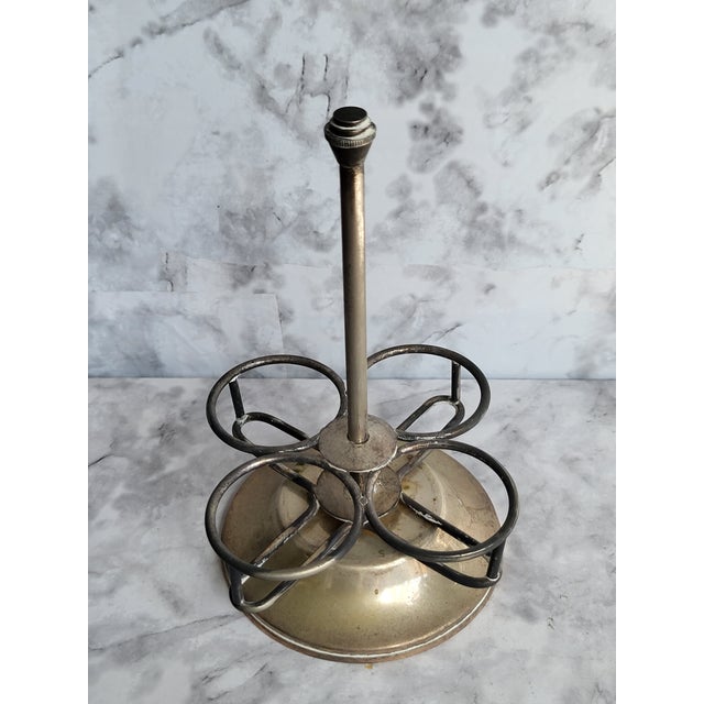 1940s 1940s Victorian-Style Brass Glass Condiment Set - 5 pcs For Sale - Image 5 of 13