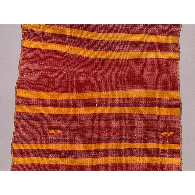 Turkish Narrow Kilim Runner Rug For Sale - Image 5 of 7