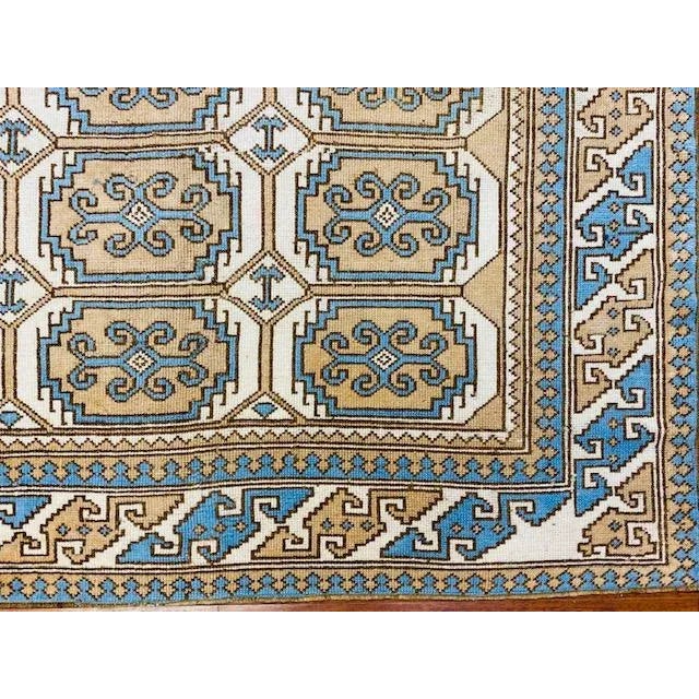 An Vintage Turkish Geometric Kazak design rug from central Turkey, size 6 ft. by 9 ft. 6 inches, circa 1950, excellent...