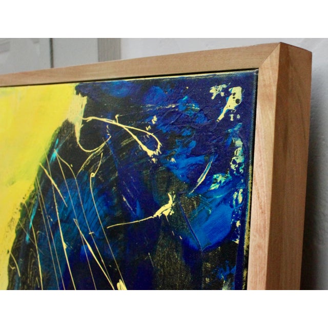 Expressionist Abstract Painting, Solar Sun Flares - Mixed Media For Sale - Image 11 of 12