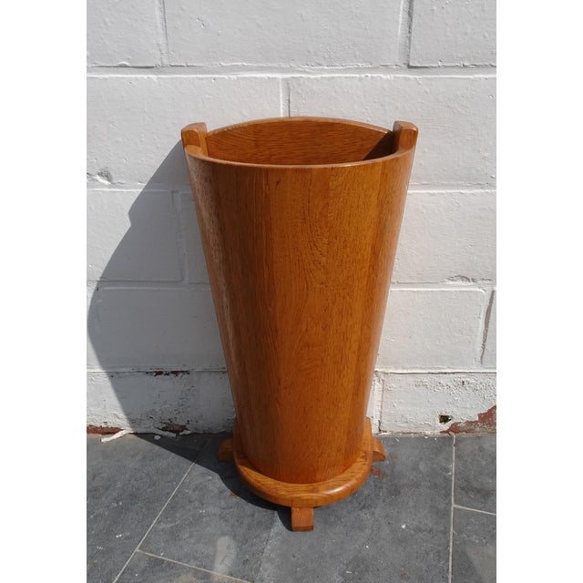 Mid-Century Danish Oak Wall Umbrella Stand, 1970s For Sale - Image 6 of 10