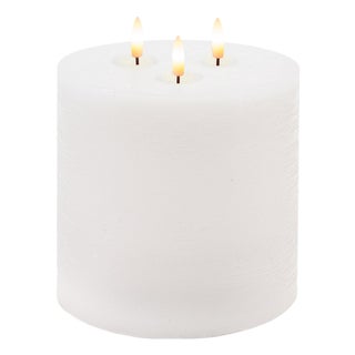 FIAWhite Triple Wick Candle (Set of 2) For Sale