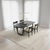 A striking, professionally restored 5-piece dining suite consisting of one rectangular boat-shape dining table and four...