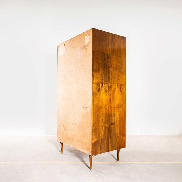 Vintage Wardrobe in Dark Rich Walnut, 1970s For Sale - Image 9 of 12