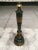 Pair of Japanese Bronze & Marble Column Table Lamps With Original Shades For Sale - Image 9 of 13