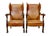 19th Century Oak and Embossed Leather Armchairs, Set of 2 For Sale - Image 11 of 11