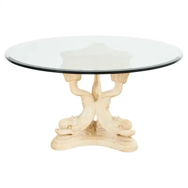 Neoclassical Venetian Grotto Style Dolphin Center Table For Sale - Image 13 of 13