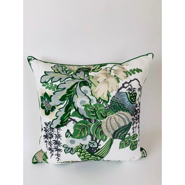 Thibaut Fairbanks Pillows in Green & White a Pair Chairish