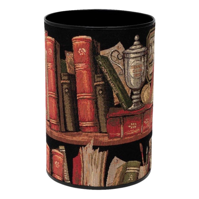 Library Tapestry Waste Bin For Sale