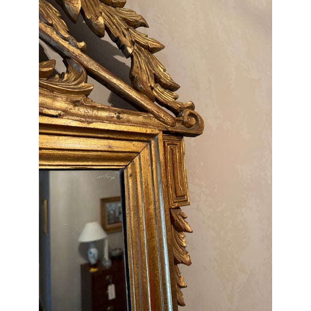 Gold Vintage Louis XVI Style Giltwood Mirror For Sale - Image 8 of 11