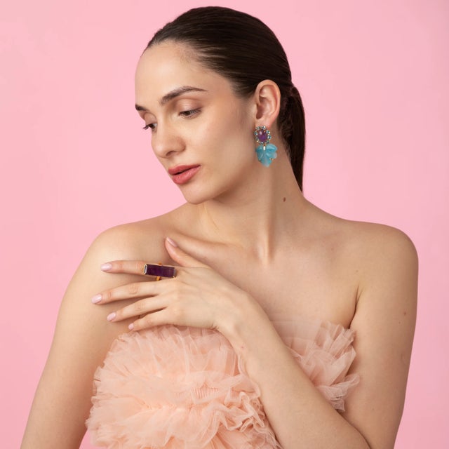 Contemporary Lucille Ring, Orange, Size 9 For Sale - Image 3 of 9