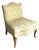 1950s Yellow Silk Damask Slipper Chair For Sale