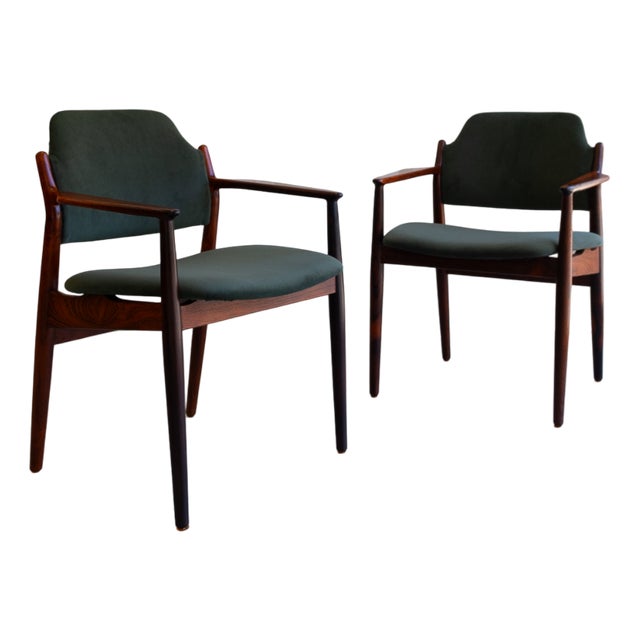 Set of Danish Modern Rosewood Armchairs Model 62a by Arne Vodder for Sibast, 1960s. Set of 2 For Sale