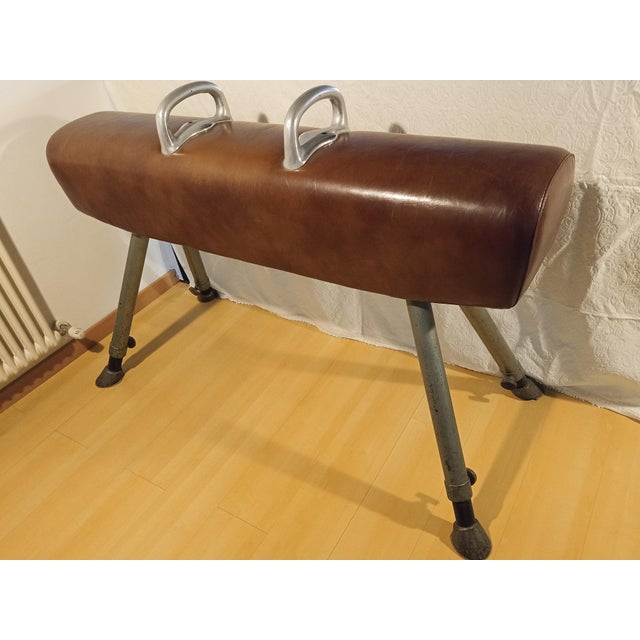 Professional Leather Gym Horse, Italy, 1950s For Sale - Image 12 of 18