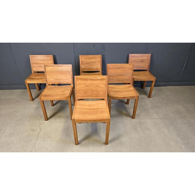 Vintage Teak Dining Chairs, 1980s, Set of 6 For Sale - Image 15 of 16