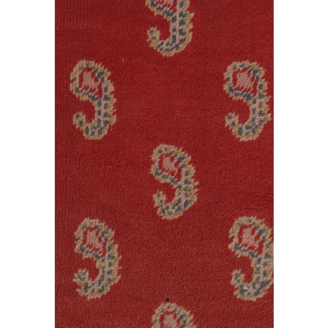 Traditional Antique Oushak Rug in Red With Paisley Patterns, From Rug & Kilim For Sale - Image 3 of 7