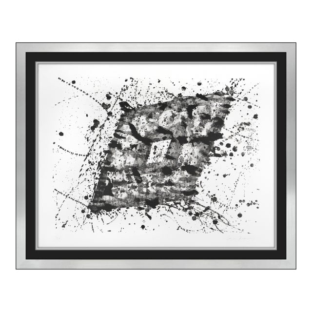 Late 20th Century Untitled (l.203; sf.211) Abstrac Black Lithograph Sam Francis For Sale