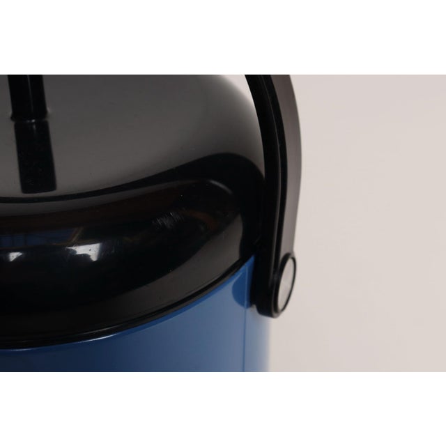 Vintage Japanese Crown Corning "Thermique" Sky Blue Ice Bucket/Pail With Tongs For Sale - Image 13 of 16