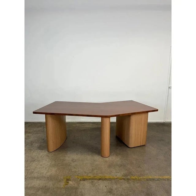 Wood 1970s Dos Tonos Executive Desk For Sale - Image 7 of 10