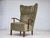 Danish Oak Highback Armchair with Velour Upholstery, 1960s For Sale - Image 4 of 18