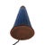 1950s Danish Sculptural Stoneware Table Lamp in Terracotta and Cobalt Blue by Nils Kähler, 1950s For Sale - Image 5 of 14